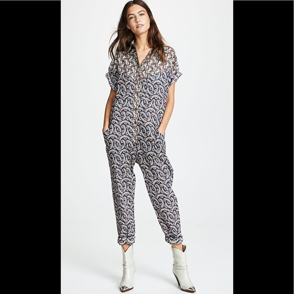 Isabel Marant Black and White Patterned Jumpsuit